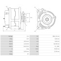 Alternator Ford CAPRI III (GECP) J1E 1.3 40kw-5