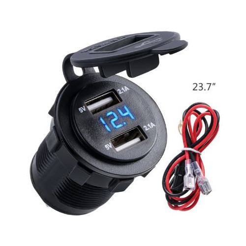 Voltmeter with USB ports 12V